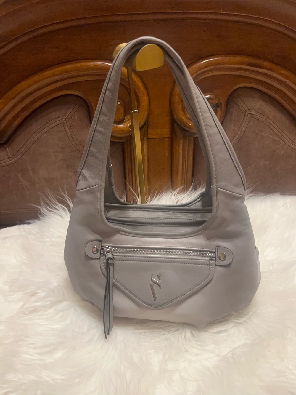 Simply Vera Vera Wang NWOT gray  shoulder bag - Picture 11 of 17